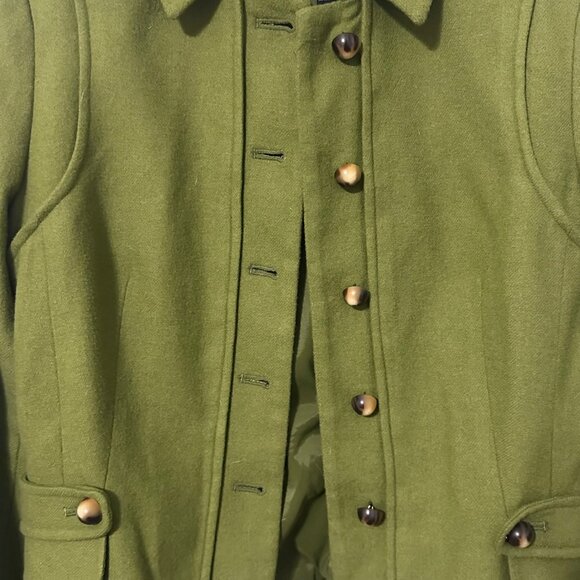 Etcetera Green Wool Vintage Military Style Jacket, Size 4 - Picture 9 of 9